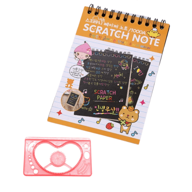 Scratch Note with Drawing Stencils