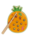 Wooden Magnetic Insect Fishing Game Pineapple