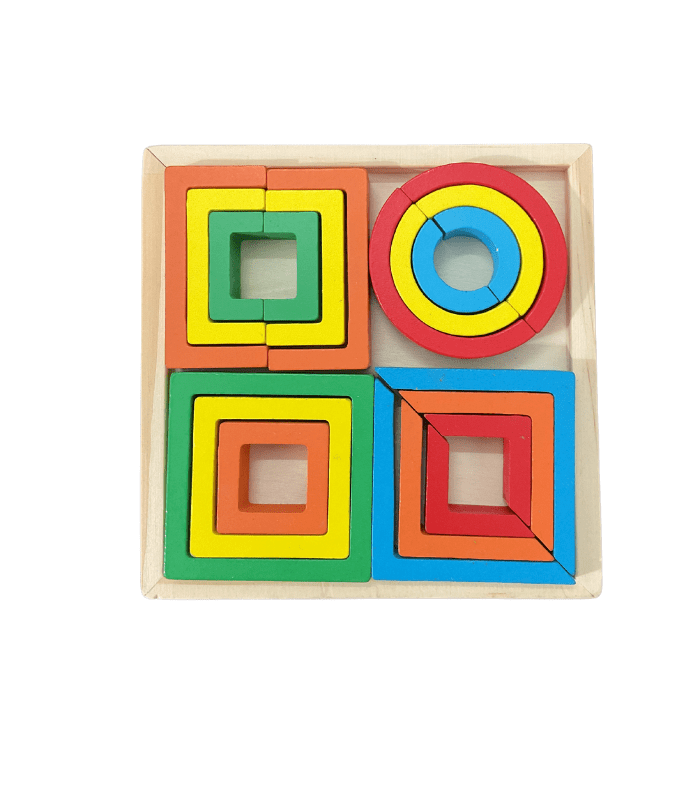 Wooden Geometric Puzzle Tile