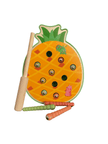 Wooden Magnetic Insect Fishing Game Pineapple