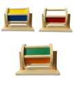 Fully Wooden Rainbow Spinning Drum with Bells inside