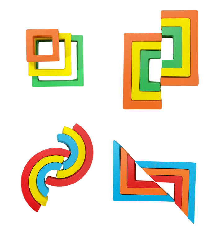 Wooden Geometric Puzzle Tile