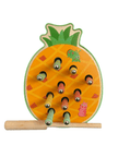 Wooden Magnetic Insect Fishing Game Pineapple