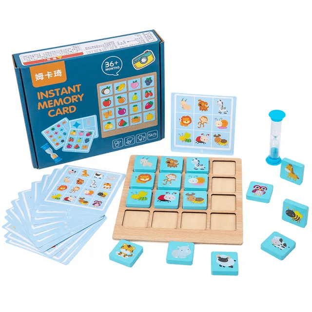 Instant Memory Card Game - Wooden