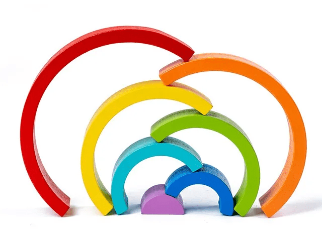 Rainbow Stacker Box - Wooden