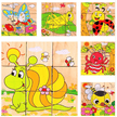 6 in 1 - 9 piece Wooden Puzzle