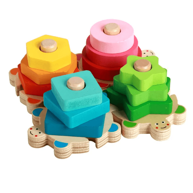 Colourful Wisdom Shape Column Sorter - Wooden