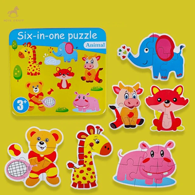 Six in One Wooden Jigsaw Puzzle