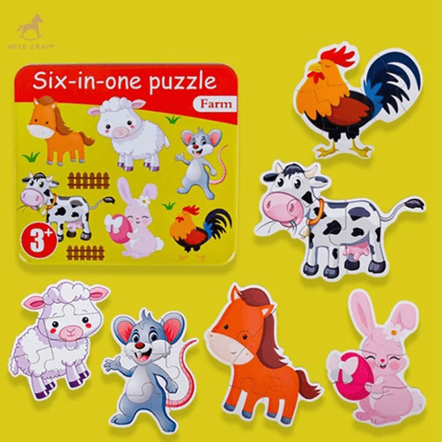 Six in One Wooden Jigsaw Puzzle