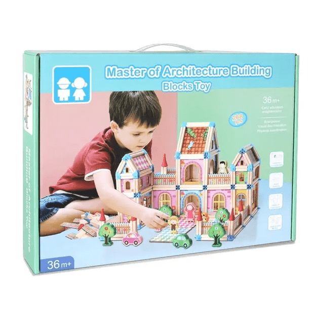 Master of Architecture Building Blocks 118 Pcs - Wooden
