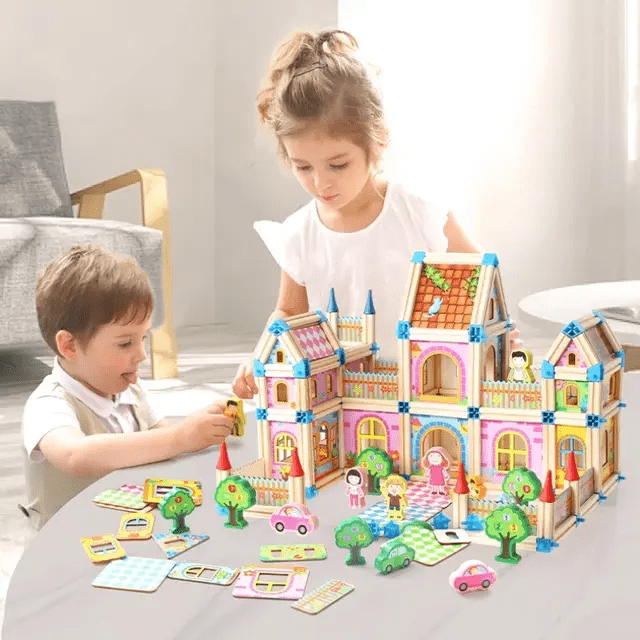 Master of Architecture Building Blocks 118 Pcs - Wooden