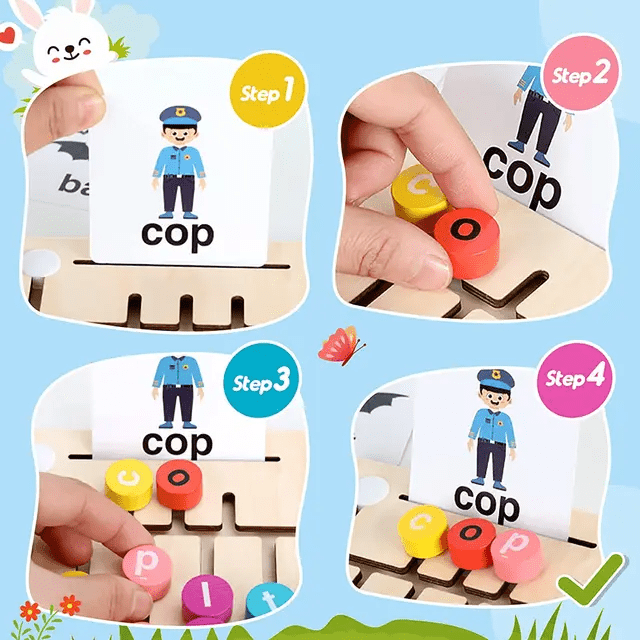 Wooden Vowel letter Walk Words Puzzle