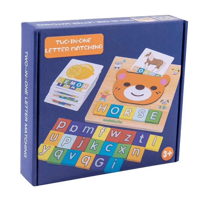 Two in One Letter Matching Wooden Spelling Game