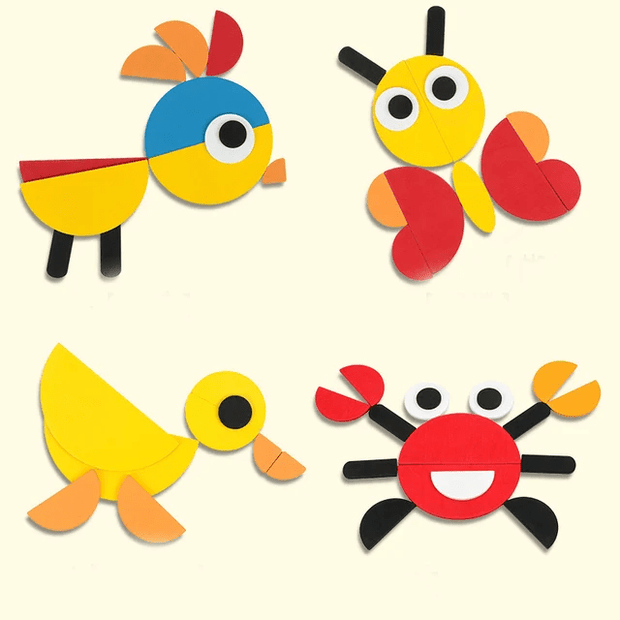 Montessori Puzzle - Wooden Pattern Matching Puzzle