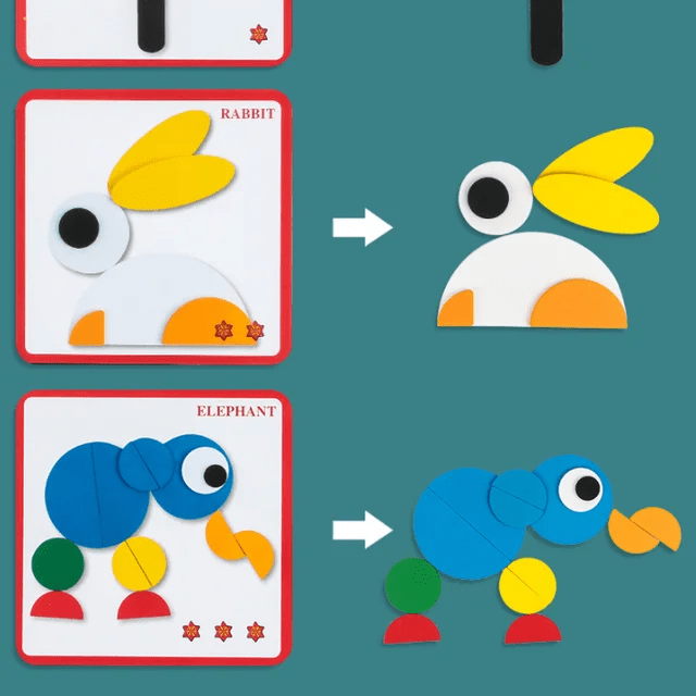 Montessori Puzzle - Wooden Pattern Matching Puzzle