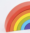 6 Pcs Rainbow Stacking with Doll - Wooden