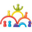 6 Pcs Rainbow Stacking with Doll - Wooden