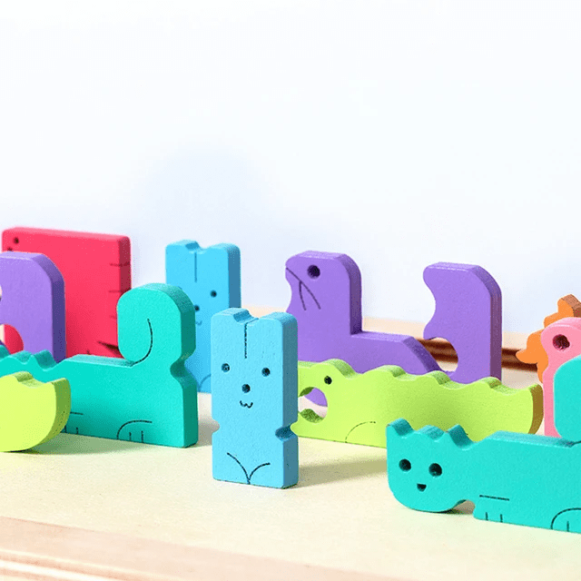 Wooden Animal Tetris Puzzle