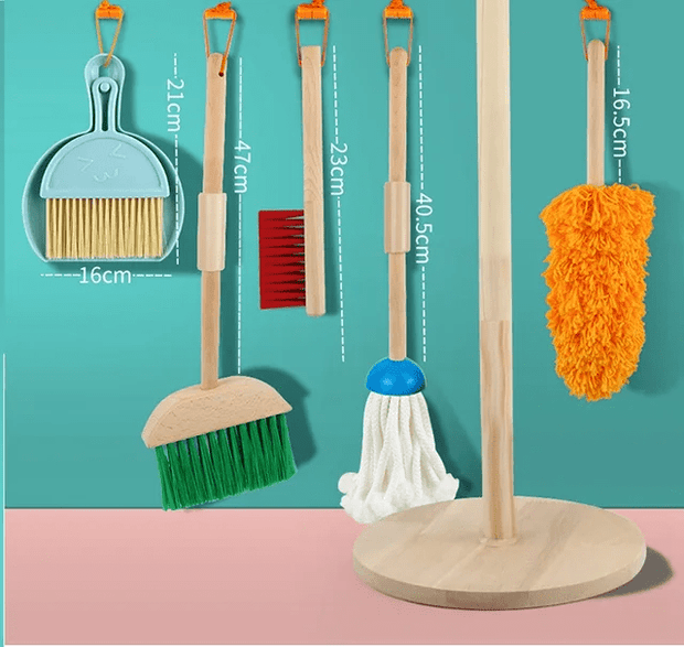 Wooden Children Cleaning Tools