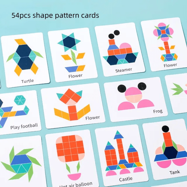 Creative Shape Puzzle - Wooden Pattern Matching Puzzle