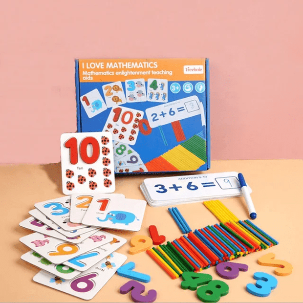 I Love Mathematics Wooden Learning Game