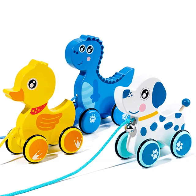 Animal Theme Wooden Pull along toy