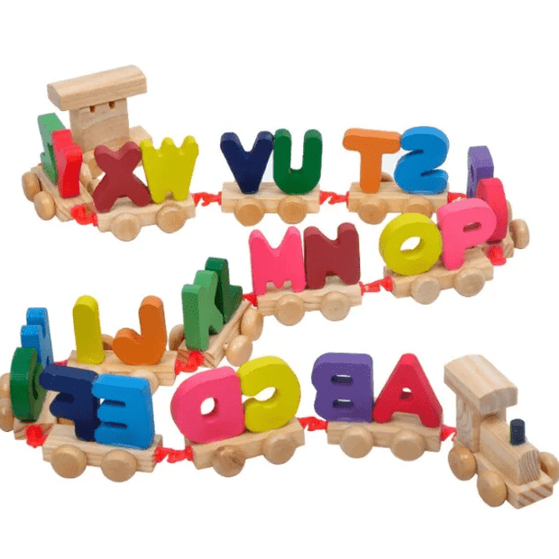Alphabet Letter Wooden Train