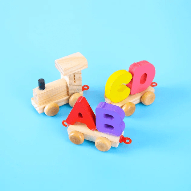 Alphabet Letter Wooden Train