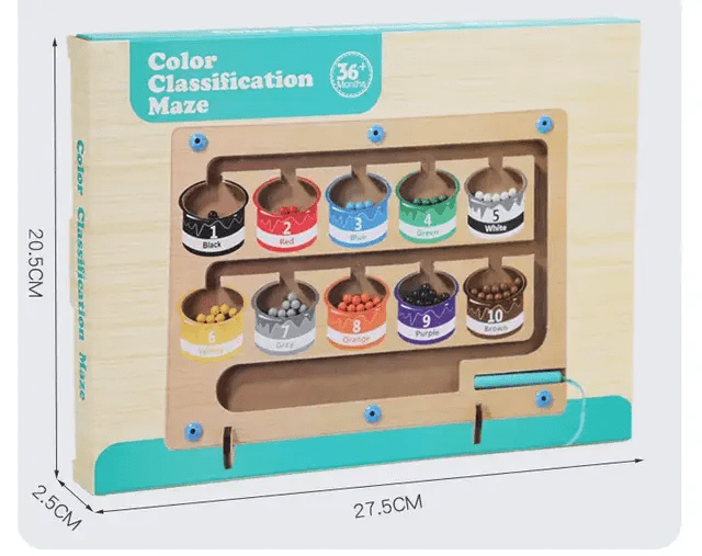 Wooden Magnetic Colour Classification Maze