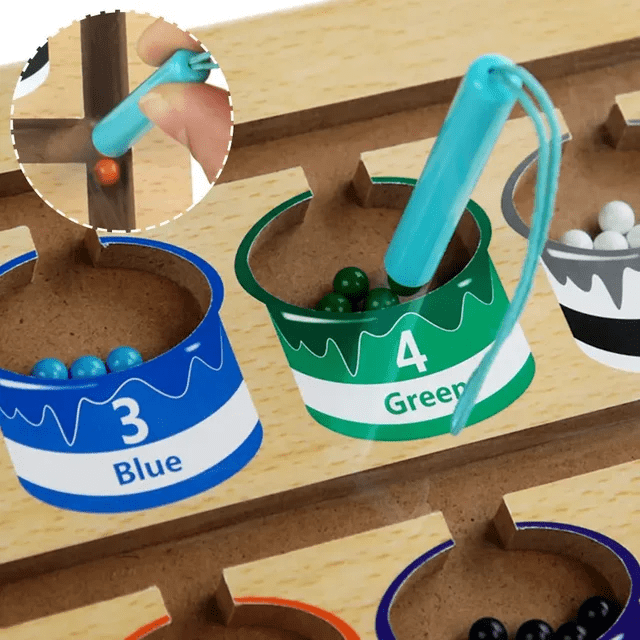 Wooden Magnetic Colour Classification Maze