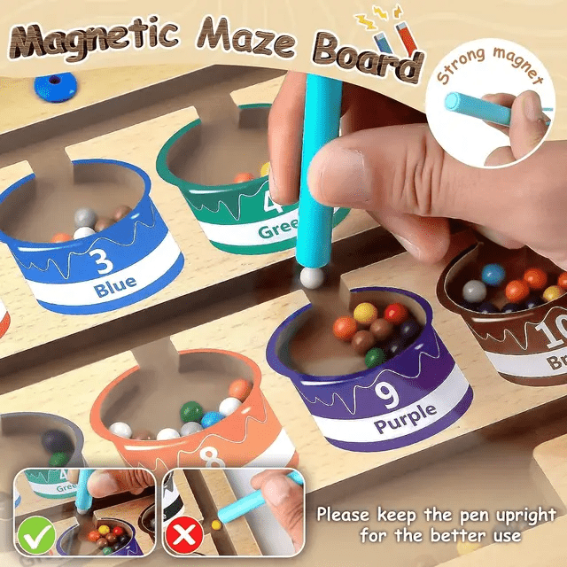 Wooden Magnetic Colour Classification Maze