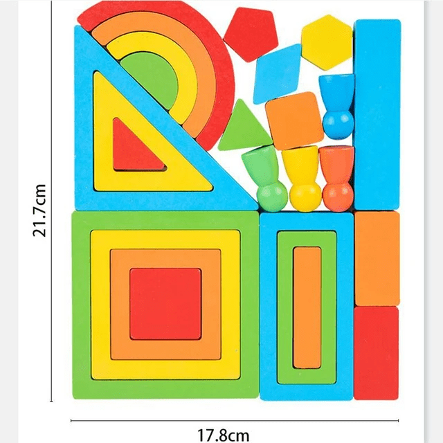 Blocks Puzzle - Wooden Balancing and Pattern Matching Puzzle