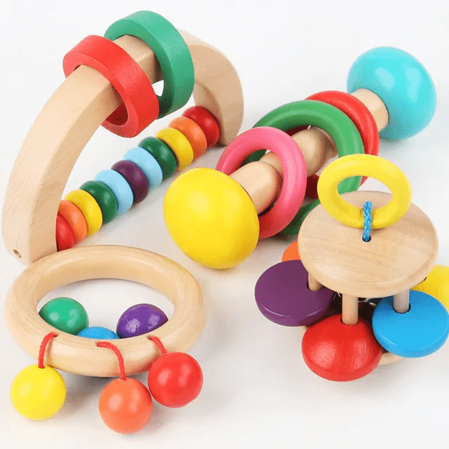 Pure Wood Rattle and Teether - 1 Piece