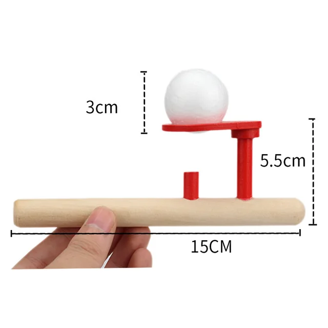 Floating Ball Blow Pipe – Wooden Balance & Breath Skill Toy