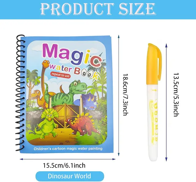 Magic Water Reveal Book – Reusable Mess-Free Painting