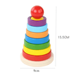 Dual Rainbow Tower with Multi Shape Sorter - Wooden