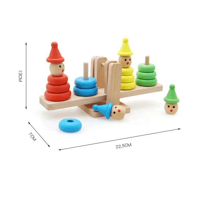 Clown Balancing Wooden Game