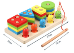 Fishing Four Post with Shape Sorter - Wooden