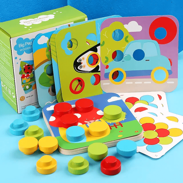 Big Peg Mosaic Board - Wooden