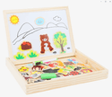 2 in 1 Cartoon Magnetic Puzzle Wooden Board