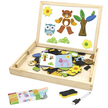 2 in 1 Cartoon Magnetic Puzzle Wooden Board