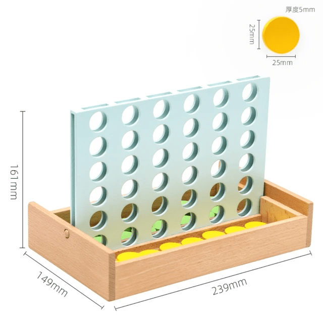 Classic Connect 4 Wooden Game