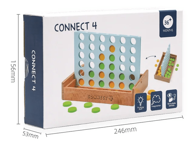 Classic Connect 4 Wooden Game