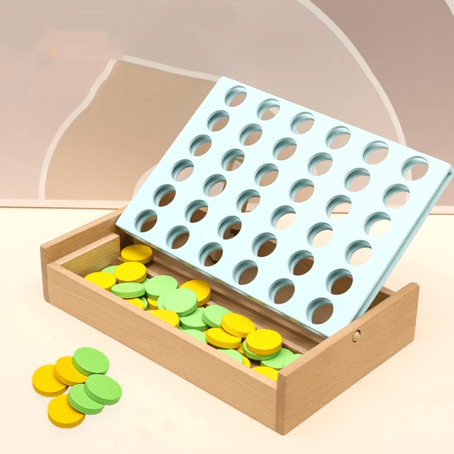 Classic Connect 4 Wooden Game