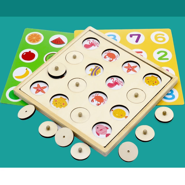 Beaded Memory Game 2 in 1 - Wooden