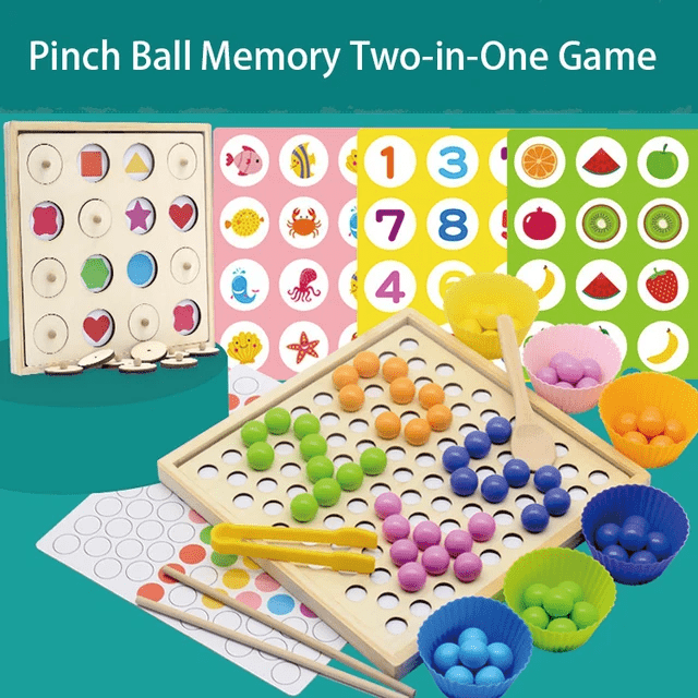 Beaded Memory Game 2 in 1 - Wooden