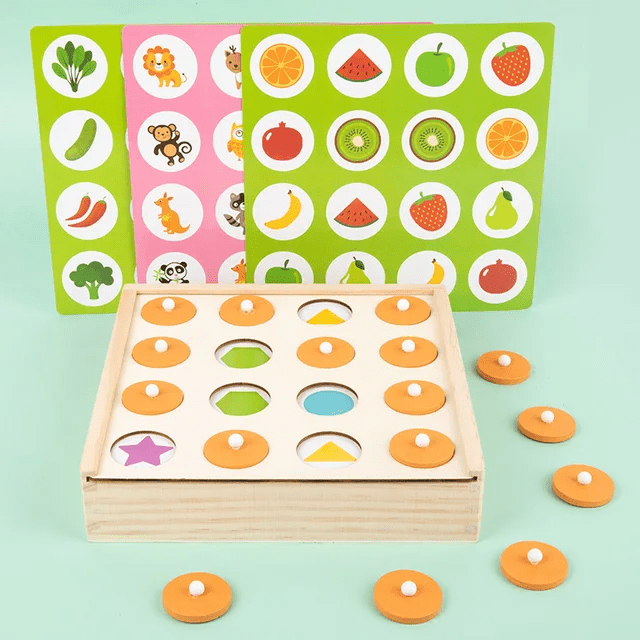 Beaded Memory Game 2 in 1 - Wooden