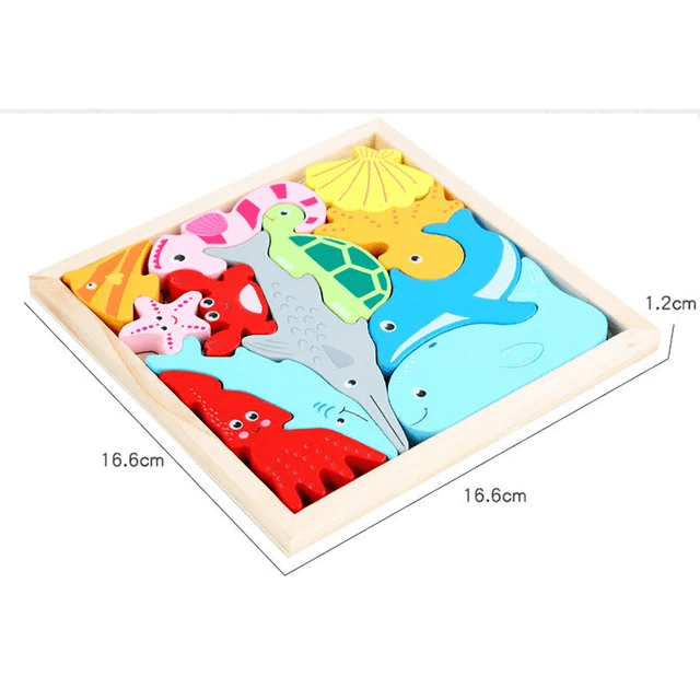 Blocks Puzzle Square - Wooden