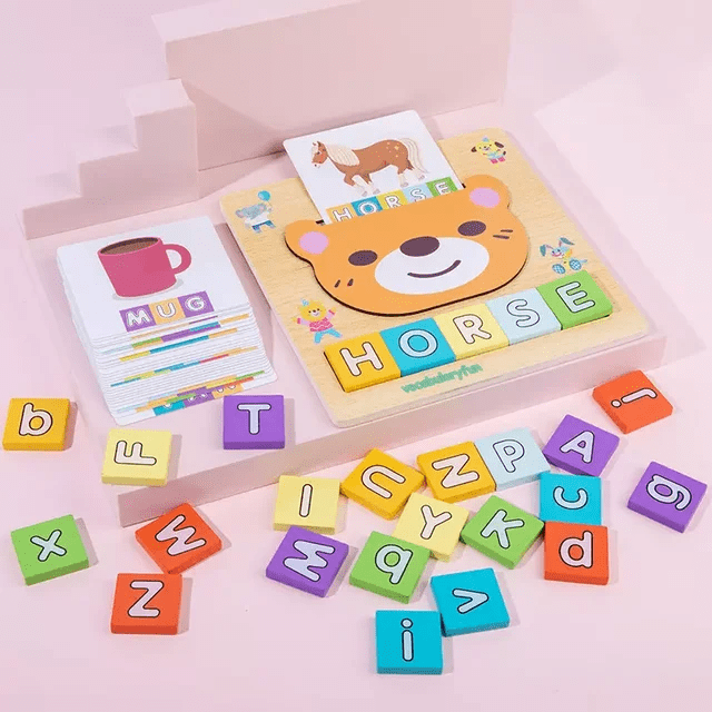 Two in One Letter Matching Wooden Spelling Game