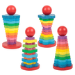 Rainbow Tower Flowers - Wooden